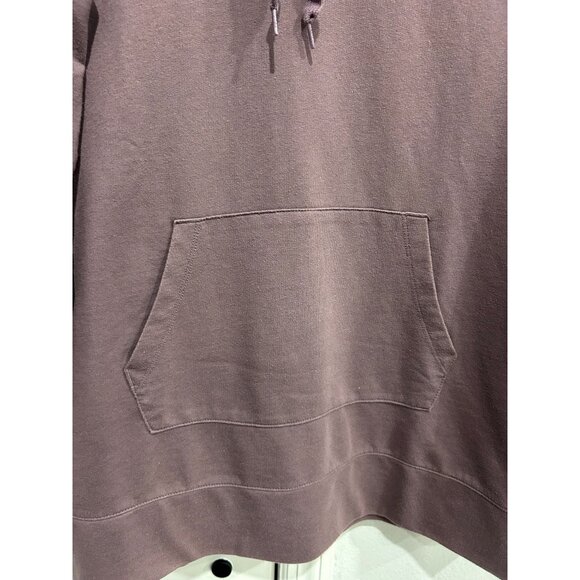 Merona Womens Mauve Kangaroo Pocket Hooded Pullover Sweatshirt Size Large Cozy - Picture 4 of 10